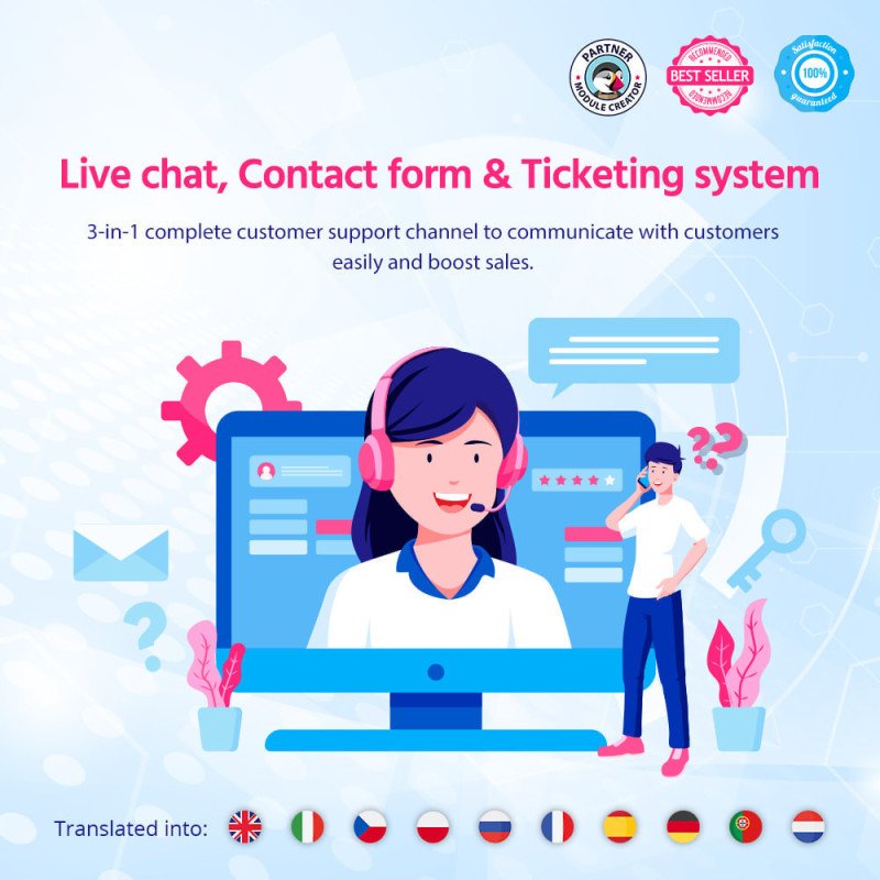 Live Chat, Contact form and Ticketing System Live Chat, Contact form and Ticketing System